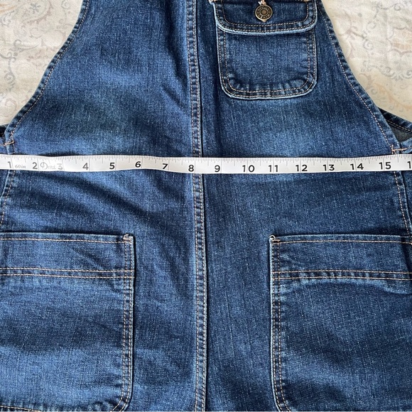 Blue Denim Overalls with Adjustable Straps and Bib Front - Picture 3 of 14